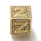 Brass Cubic Zirconia Beads, Letter Z, Square, Letter Z, 9.5x9.5x9.5mm, Hole: 6mm