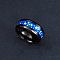 Stainless Steel Rings, Luminous Glow in the Dark, Black, US Size 7(17.3mm)