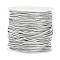 Polyester & Rubber Elastic Cord, Round, Silver, 1mm, about 21.87 Yards(20m)/Roll