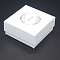 Kraft Paper Boxes, Jewerly Boxes, Square, White, 7.5x7.5x3.5cm