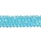 Transparent Electroplate Glass Beads Strands, AB Color Plated, Faceted, Bicone, Light Sky Blue, 4x4mm, Hole: 0.8mm, about 82~85pcs/strand, 12.01~12.2 inch(30.5~31cm)