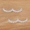 50Pcs Alloy Chandelier Component Links, Flower, Silver, 55x12mm