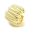 Adjustable Brass Cuff Rings, Open Rings for Women, Real 18K Gold Plated, Adjustable