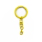 Spray Painted Iron Keychain Swivel Clasps, with Lobster Claw Clasps, Yellow, 66.5mm