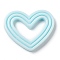 Opaque Resin Decoden Cabochons, Heart, Light Blue, 36.5x43.5x4.5mm