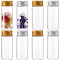 SUNNYCLUE 24Pcs 2 Colors Clear Glass Bottles Bead Containers, Screw Top Bead Storage Tubes with Aluminum Cap, Column, Mixed Color, 3x7cm, Capacity: 30ml(1.01fl. oz), about 12pcs/color