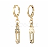 Brass Huggie Hoop Earrings X-EJEW-JE04187-05-2