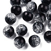 Transparent Crackle Acrylic Beads CACR-N002-24B-2