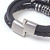 Leather Cord Multi-strand Bracelets BJEW-F368-01-4