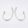 Alloy Cuff Earring Rhinestone Settings KK-M173-02S-1