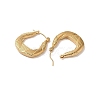 Texture 201 Stainless Steel Half Hoop Earrings for Women EJEW-G385-04G-2