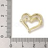 Rack Plating Brass Micro Pave Clear Cubic Zirconia Double Heart Links Connector Charms KK-K373-11B-G-3