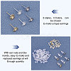 Unicraftale 60Pcs 6 Colors Flower 304 Stainless Steel Stud Earring Findings DIY-UN0002-77-5