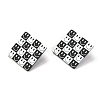 Resin Stud Earrings EJEW-I257-01G-1