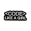 Programmer Code Word Enamel Pin JEWB-I022-08B-1