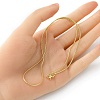 Brass Round Snake Chain Necklace for Women MAK-YW0001-07-3