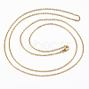 304 Stainless Steel Cable Chains Necklaces NJEW-L450-02G-2