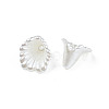 ABS Plastic Imitation Pearl Flower Bead Caps KY-T023-037-5