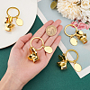 PandaHall Elite 4Pcs Zinc Alloy Mini Toilet Pendant Keychain KEYC-PH0001-98-3