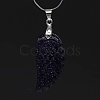 Synthetic Blue Goldstone Pendants WI-PW0001-085M-1