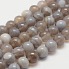 Natural Striped Agate/Banded Agate Bead Strands X-G-K155-D-10mm-02-1