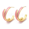 Rack Plating Brass Criss Cross Stud Earrings for Women EJEW-D059-02G-2