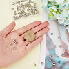 SUPERFINDINGS 80Pcs 4 Sizes Brass Flat Round Spacer Beads KK-FH0006-25-4