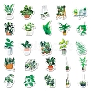 50Pcs 50 Styles Plant Theme Waterproof PVC Plastic Stickers STIC-PW0001-375-4