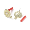 Plating Alloy with 304 Steel Needle Earrings Finding EJEW-B036-03G-01-2