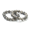 Natural Map Stone Beaded Stretch Bracelets BJEW-D446-E-08-1