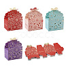 Fashewelry 40 Pcs 4 Colors Butterfly & Hollow out Flowers Pattern Paper Fold Candy Boxes CON-FW0001-04-2