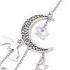 Hollow Moon Alloy Hanging Ornaments HJEW-TA00200-4