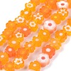 Handmade Millefiori Glass Bead Strands LAMP-J035-6mm-08-1