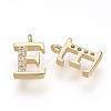 Brass Cubic Zirconia Charms X-KK-T015-01E-1