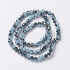 Electroplate Glass Beads Strands EGLA-A034-J6mm-Q03-2