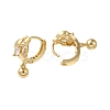 Brass Micro Pave Cubic Zirconia Dangle Earring EJEW-L271-04KCG-04-2
