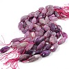 Dyed Natural Agate Bead Strands G-O038-34-2