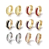 Brass Micro Pave Cubic Zirconia Hoop Earrings EJEW-L269-111-1