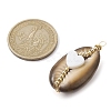Natural Cowrie Shell Copper Wire Wrapped Pendants PALLOY-JF02451-02-2
