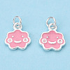 925 Sterling Silver Enamel Charms STER-T004-05S-2