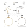 40Pcs 4 Styles 304 Stainless Steel Earring Hooks & Hoop Earring Findings STAS-CJ0002-38-2