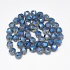Electroplate Glass Beads Strands EGLA-Q085-10mm-01-2
