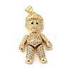 Rack Plating Brass Micro Pave Cubic Zirconia Pendants KK-R144-13G-2