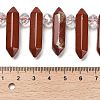 Natural Red Jasper Double Terminated Point Beads Strands G-H069-A01-01-4