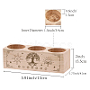 3 Hole Wood Candle Holders DIY-WH0375-006-2