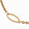 304 Stainless Steel Cable Chain Anklets AJEW-H104-01G-2