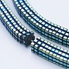 Electroplate Non-magnetic Synthetic Hematite Beads Strands G-J381-4X1mm-A08-2