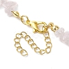 Natural Rose Quartz Anklets AJEW-AN00592-10-4