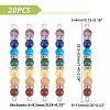 HOBBIESAY 20Pcs Chakra Natural & Synthetic Gemstone Connector Charms FIND-HY0001-32-2