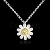 925 Sterling Silver Cubic Zirconia Pendant Necklaces NJEW-BB18709-2